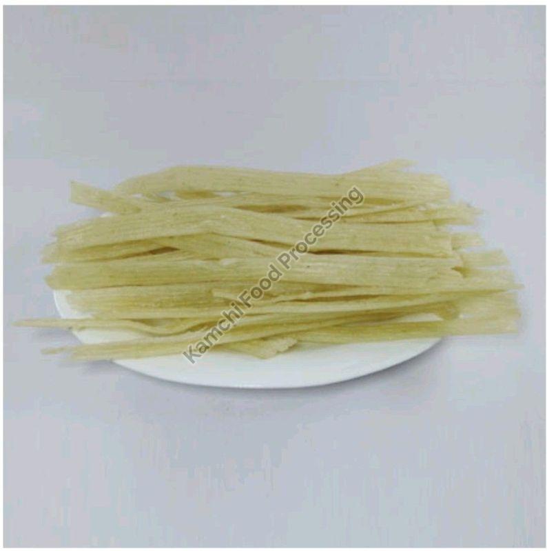 Brownish Ribbon Chips Fryums, for Human Consumption, Taste : Salty Crunchy