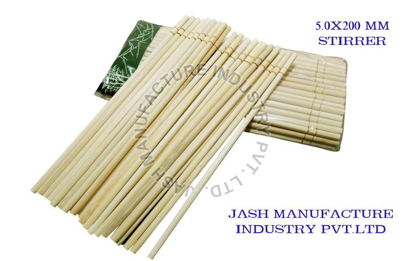 Round 5.0x200mm Bamboo Stirrer, For Hotel, Restaurant, Feature : Disposable, Easy To Use