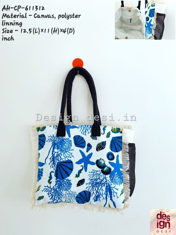 Design Desi Printed Polyester Classic Canvas Bag, Size : 12.5 (M) X 11 (H) X 4 (D)