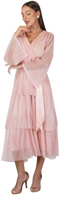 Ladies Knee Lenght Peach Frock