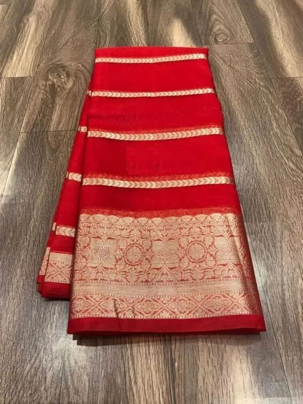 Printed Kora Organza Saree, Saree Length : 6.3 m (with blouse piece)