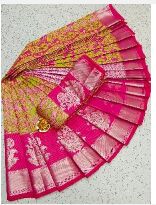 Printed Soft Silk Tissue Sarees, Width : 6.5 Meter