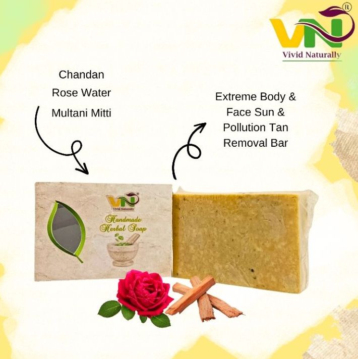 Vivid naturally detan soap bar