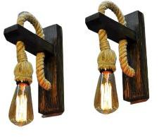 Acacia Wood Antique Wall Lamp, for Decoration, Specialities : Low Consumption