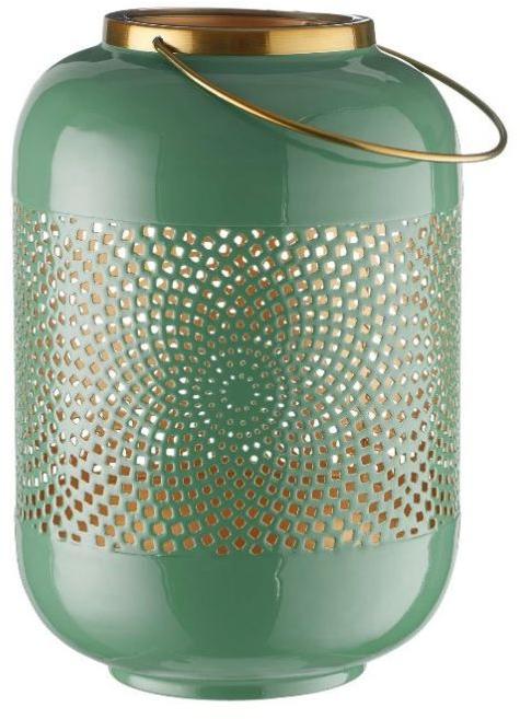 Round Green Iron Hanging Lantern, for Home Decor, Feature : Fine Finished