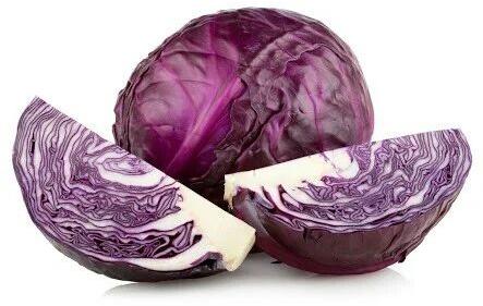 Round Organic Fresh Red Cabbage, for Cooking, Feature : Healthy