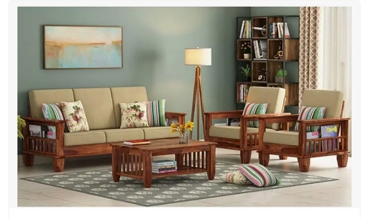 3+1+1 Wooden Sofa Set