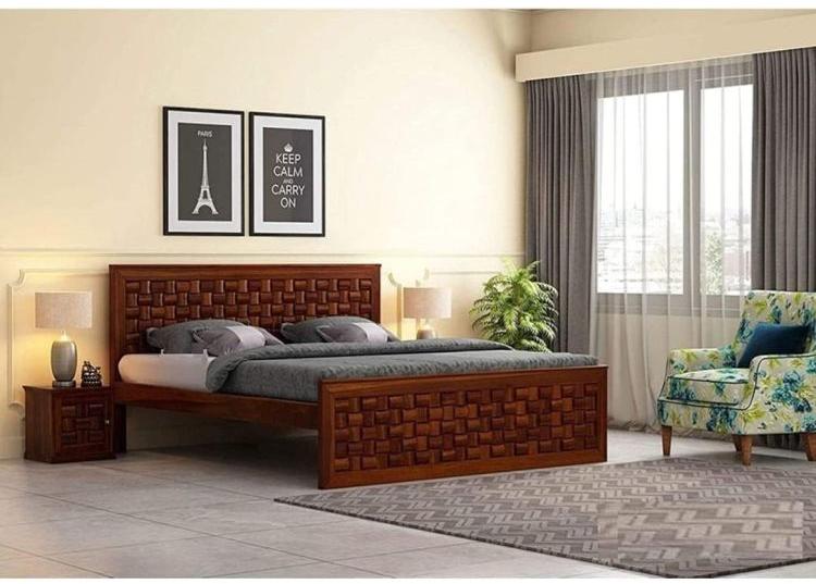Designer Single Wooden Cot Bed