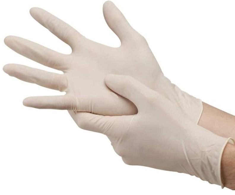 Plain Latex Examination Gloves, for Medical Use, Feature : Easy To Wear, Fine Finish