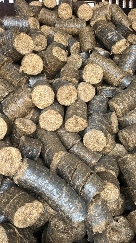 Cylindrical mustard husk briquettes, Size : 90 mm