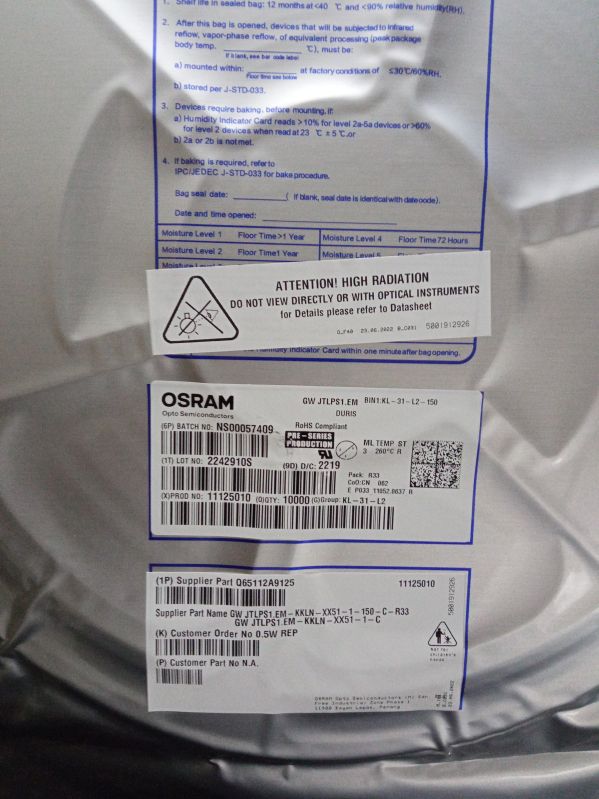 Osram SMD LED, Packaging Type : Reel