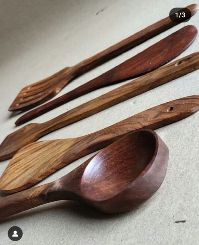 Wooden handicrafts cutlery, Size : 10x8inch