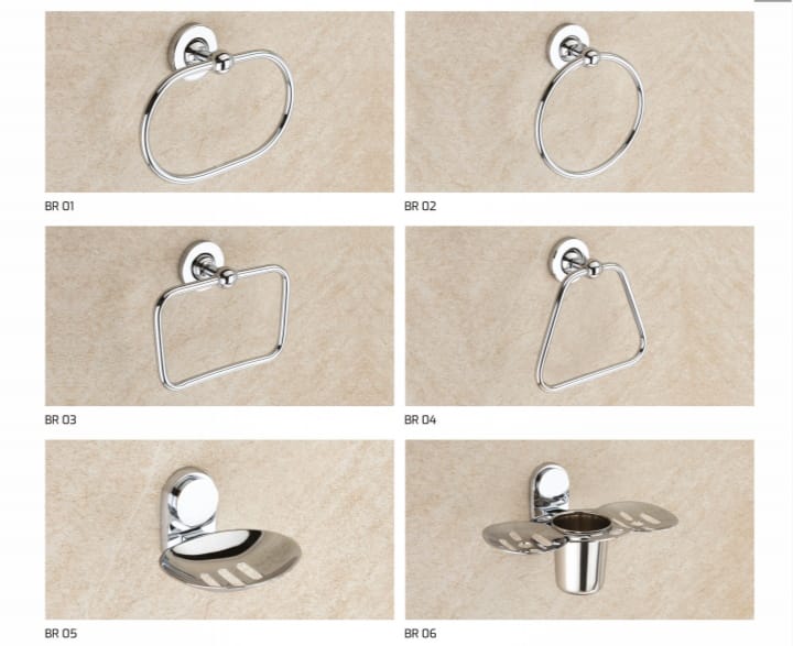 Silver Multishape Polished Stainless Steel Towel Rings, Feature : Durable