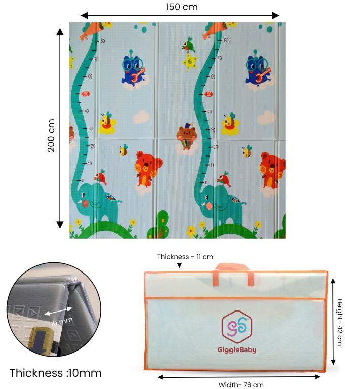 GiggleBaby Rectangle XPE Foam Multipurpose Baby Activity Mats, Size : 180x120, 200x150, 220x200