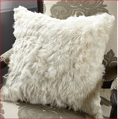 Ivory Natural Alpaca Square Pillow