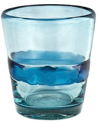 RIBBON BLUE DOUBLE OLD-FASHIONED GLASSES (SET OF 4)
