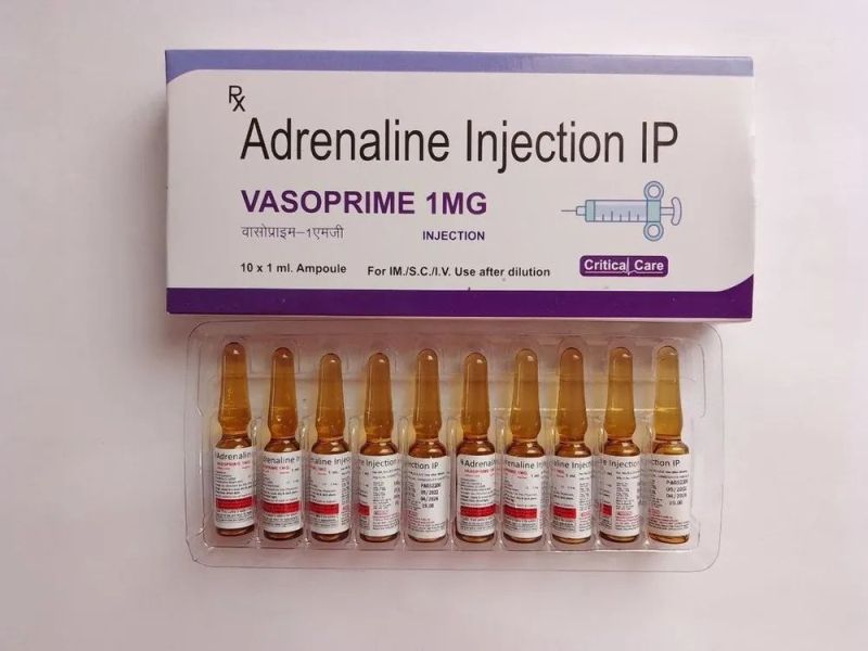 Vasoprime 1mg Injection, for Clinic, Hospitals, Packaging Size : 1ml