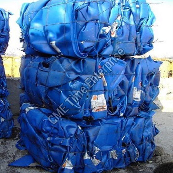 HDPE Drum Scrap, HDPE Blue Baled Drum Scrap