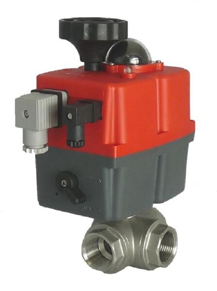 Electric Stainless Steel 3 Way Screwed Ball Valve