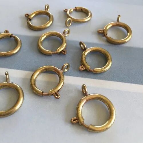 Brass Spring Rings, Shape : Round