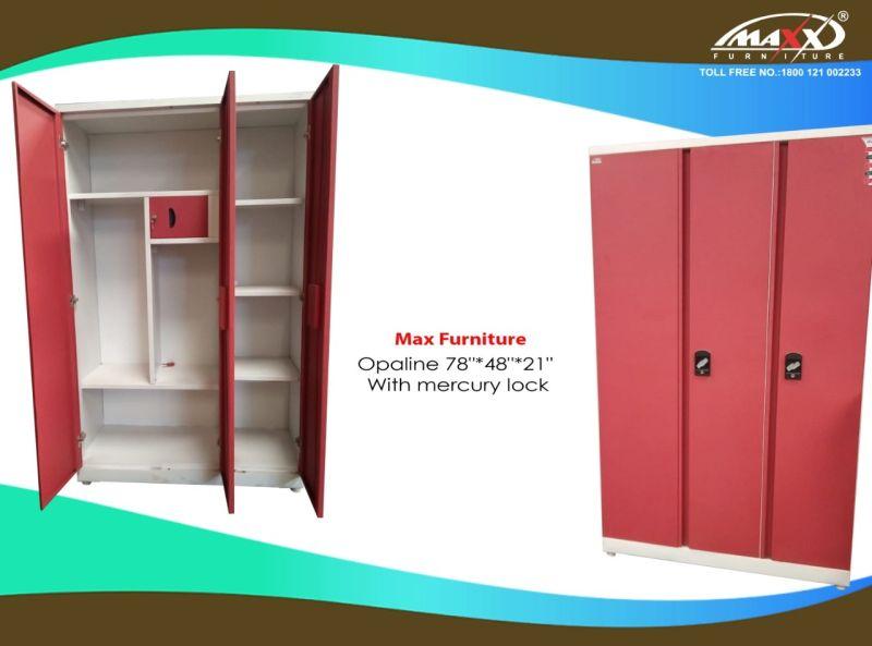 Rectangular Maxx 48inch Tripple Door Almirah, for Restaurant, Office, Hotel, Home, Size : Customised