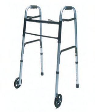 Polished Movable Walker with Wheel, Features : Side Front Support, Portable