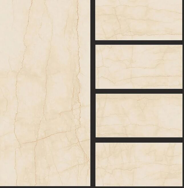 Cream Gvt Pgvt Tiles, Size : 600x1200 mm