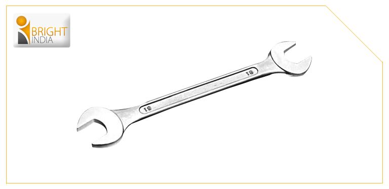 Double Open End Jaw Spanner Recessed Panel
