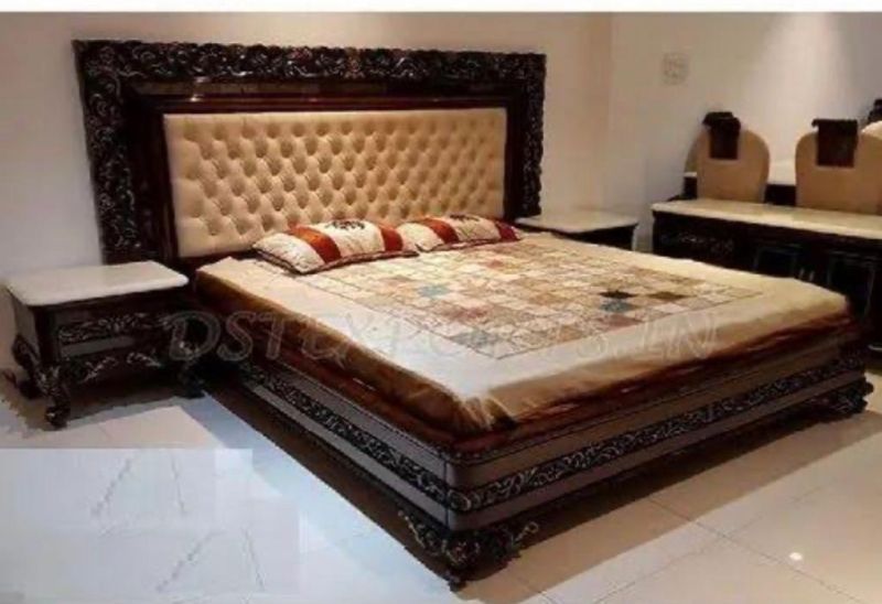 wooden bed