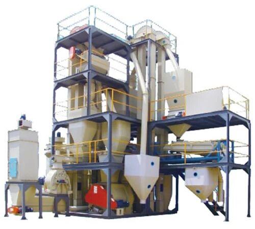 Automatic 40HP Mild Steel Poultry Feed Plant, Capacity : 5 Ton