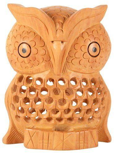 Wooden Owl Statue, Packaging Type : Box
