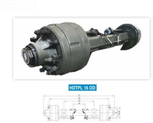 Black HDTPL 16 OD Dynamic Axles, for All Type Of Trailer Parts