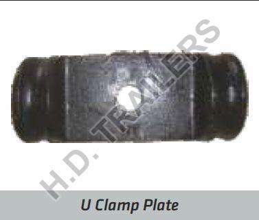 Polished Metal U Clamp Plate, for Trailer Axle, Color : Black