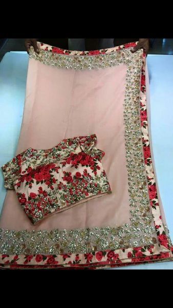 Saree With Ustitched Top