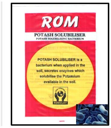 Potash Mobilizing Bacteria Bio Fertilizer, Packaging Type : Packet/Bag