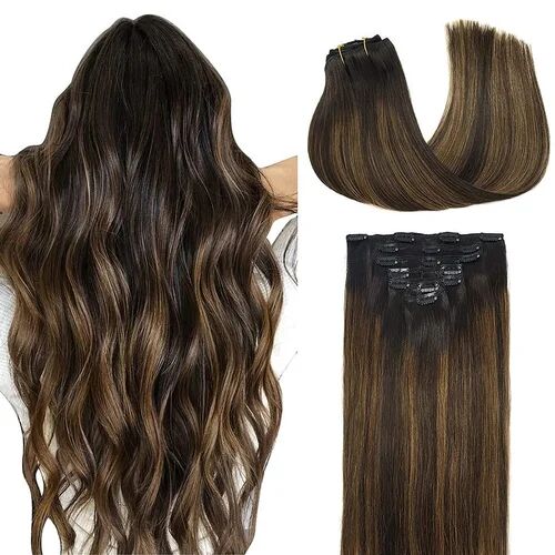 Clip Hair Extension, Color : Brown
