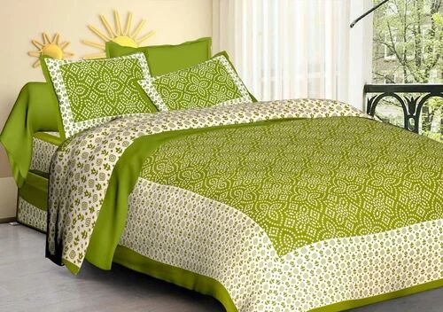 Khadi Printed Double Bed Sheet, Color : Multi colored