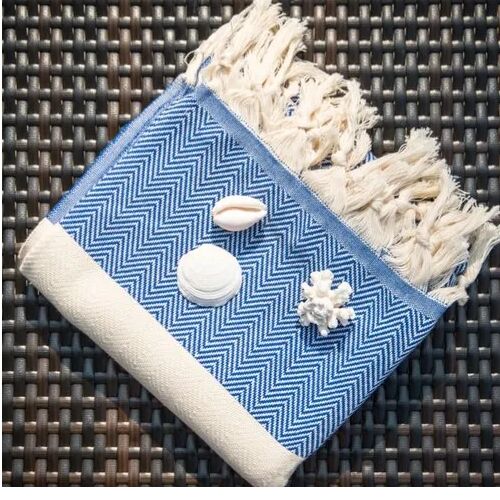 Cotton Fouta Towel, Color : Blue