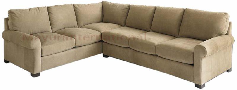 L Shape Fabric Sofa - LSFS-010, for Neem Wood