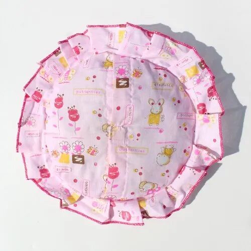 Pink Round Baby Pillow, Pattern : Printed