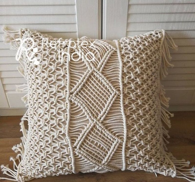 Cotton CC10 Macrame Cushion Cover