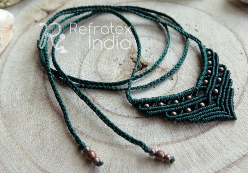 Refratex India MJ10 Macrame Jewellery, Color : Customer Requirements