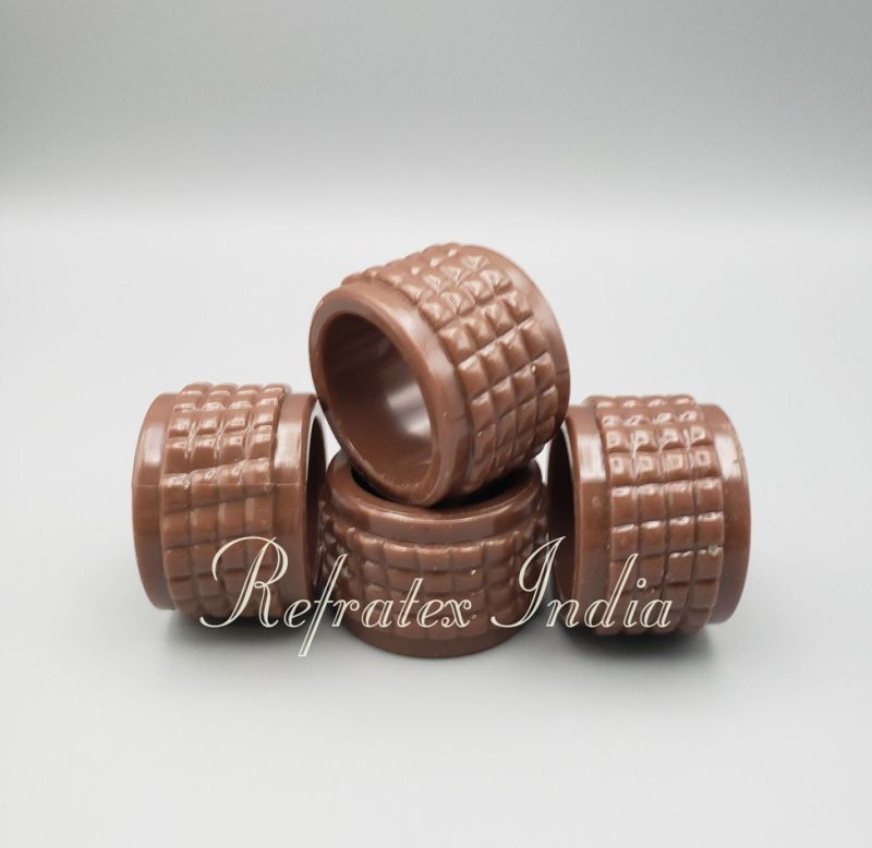 Refratex India Round PNR109 Plastic Napkin Ring, for Decoration, Size : 4cm