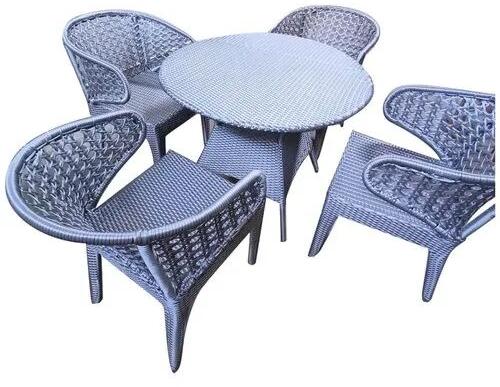 Plastic Gray Outdoor Furniture Set