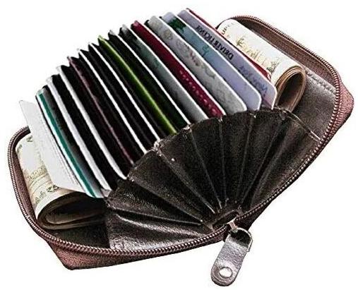Sanchi Creation Leather Credit Card Holder, Size : 11*7*2.5 CM