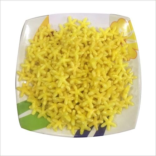 Yellow Star Fryums, for Human Consumption, Taste : Salted