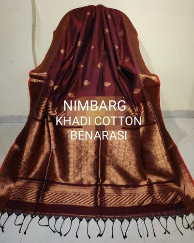 Pure Cotton Khadi Saree, Occasion : Casual