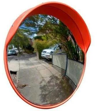 Round Plastic Safety Convex Mirrors, Color : Red