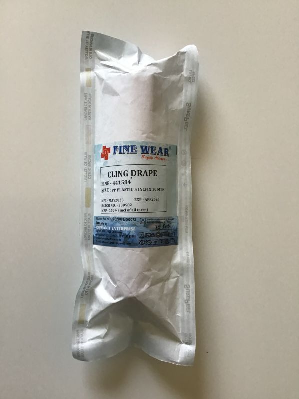 Fine wear Plain Poly Material Cling Drape, for Orthopedic, Packaging Type : Plastic Packets, Packet