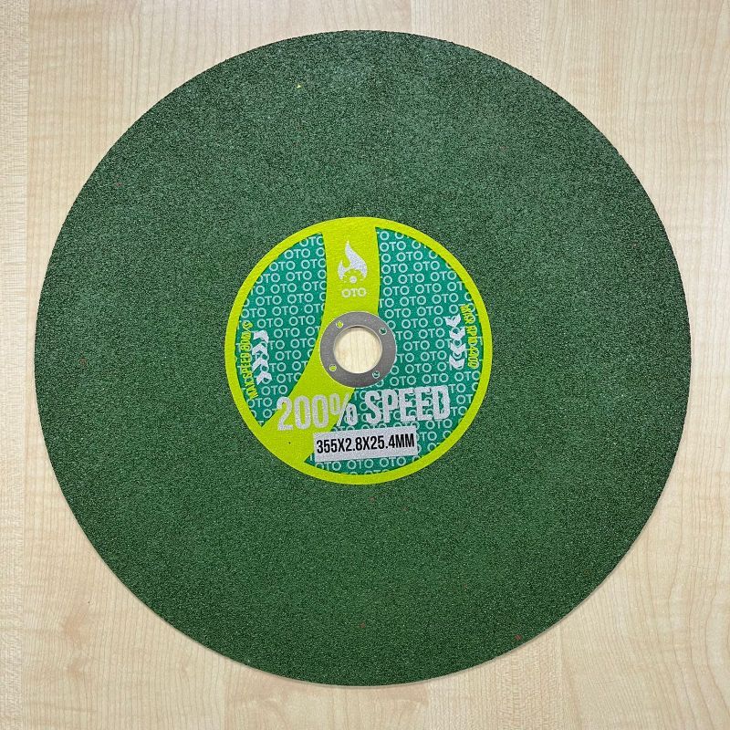 OTO Cutting Wheel 355X2.8X25.4H Green, for steel, stainless steel, metal